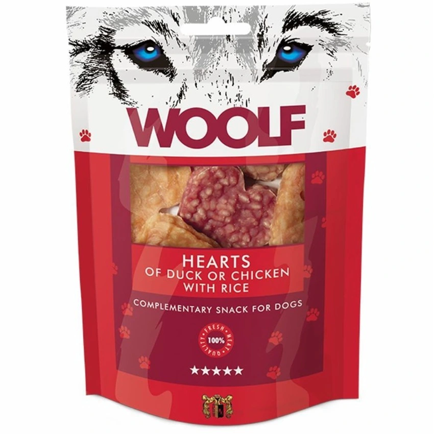 Woolf Hundesnack And eller Kylling med Ris Hearts